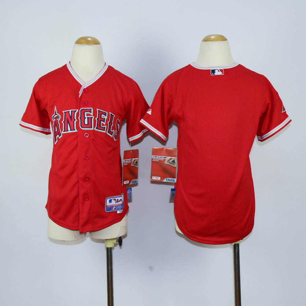 Youth Los Angeles Angels Blank Red MLB Jerseys->oakland athletics->MLB Jersey